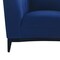 Armen Living Melange Blue Velvet Upholstered Accent Chair with Black Wood Base LCMG1BLUE - alternate 2